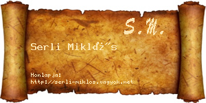 Serli Miklós névjegykártya